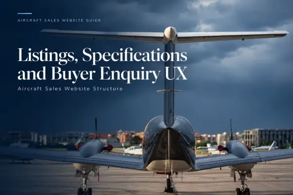 Website-Struktur für den Flugzeugverkauf: Inserate & UX