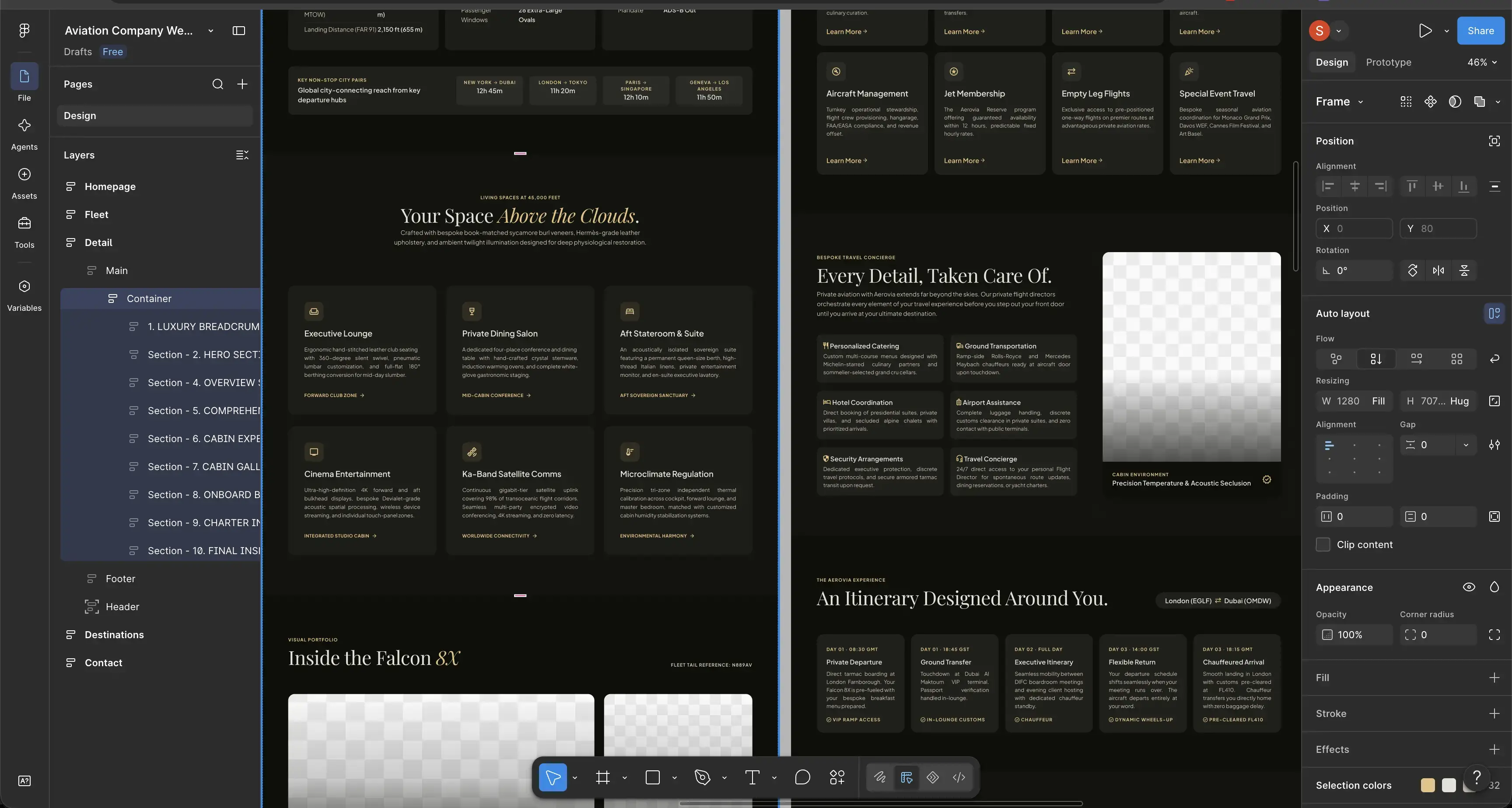 design mobile UX for aviation website
